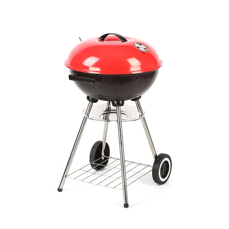 17inch kettle charcoarl grill in red and black