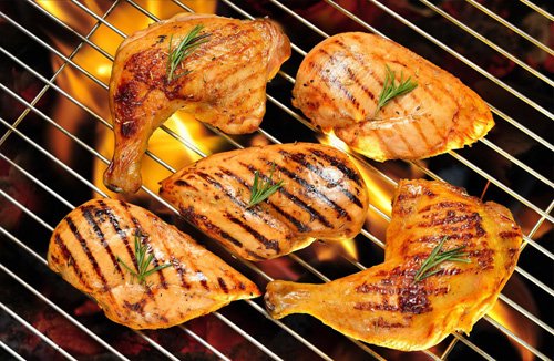 Grill Chicken with charcoal grill