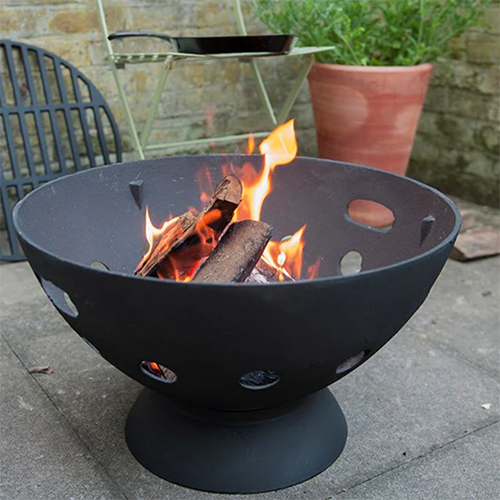 Cast iron fire pit for outdoor