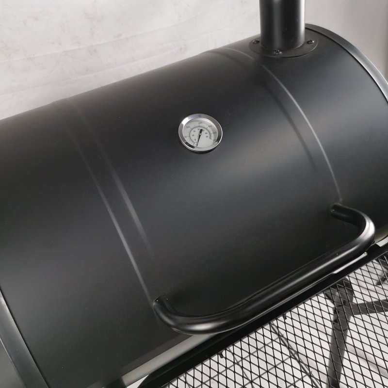 Offset Smoker with thermometer