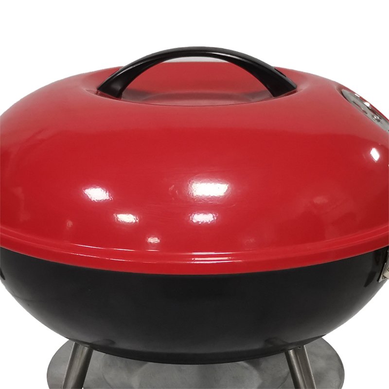 Porcelain-enameled kettle charcoal grill