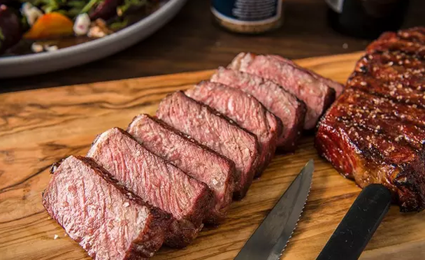 Reverse Seared New York Strip Steaks