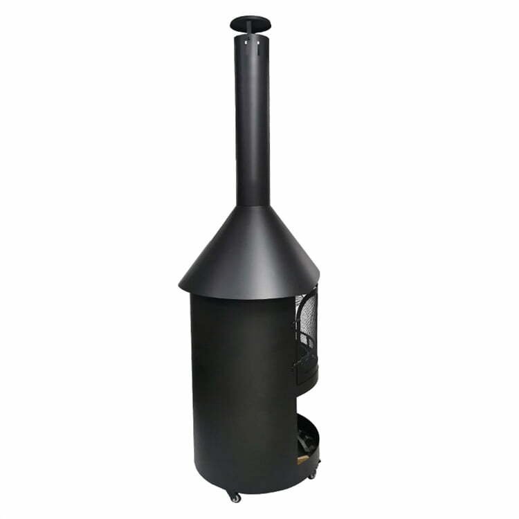 200CM Outdoor Garden Black Wood Burning Chiminea