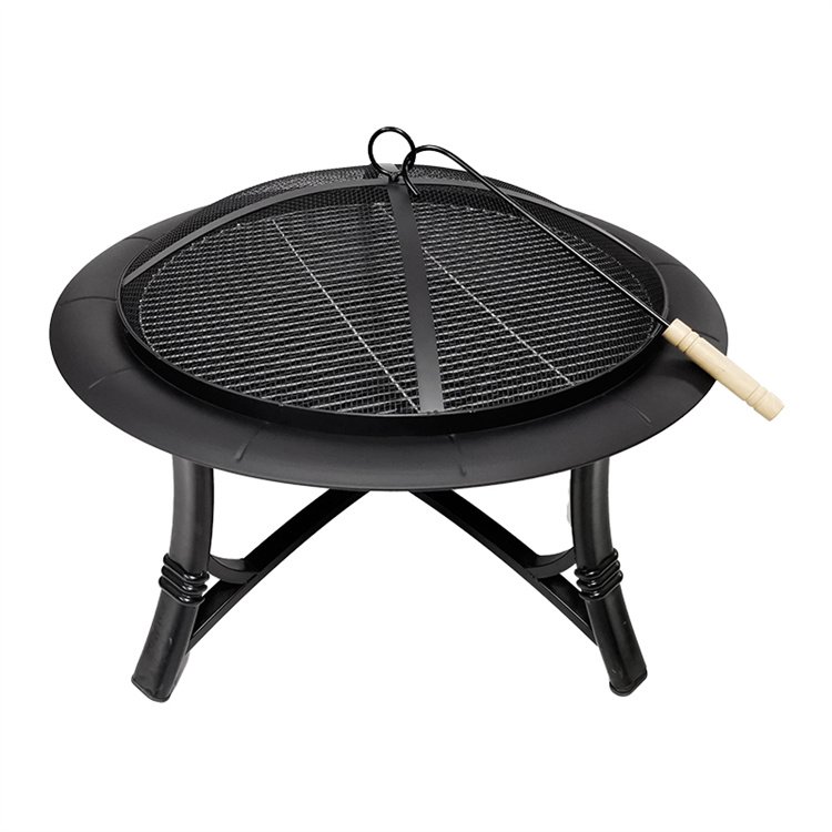 26” Outdoor Fire Pit With Grill