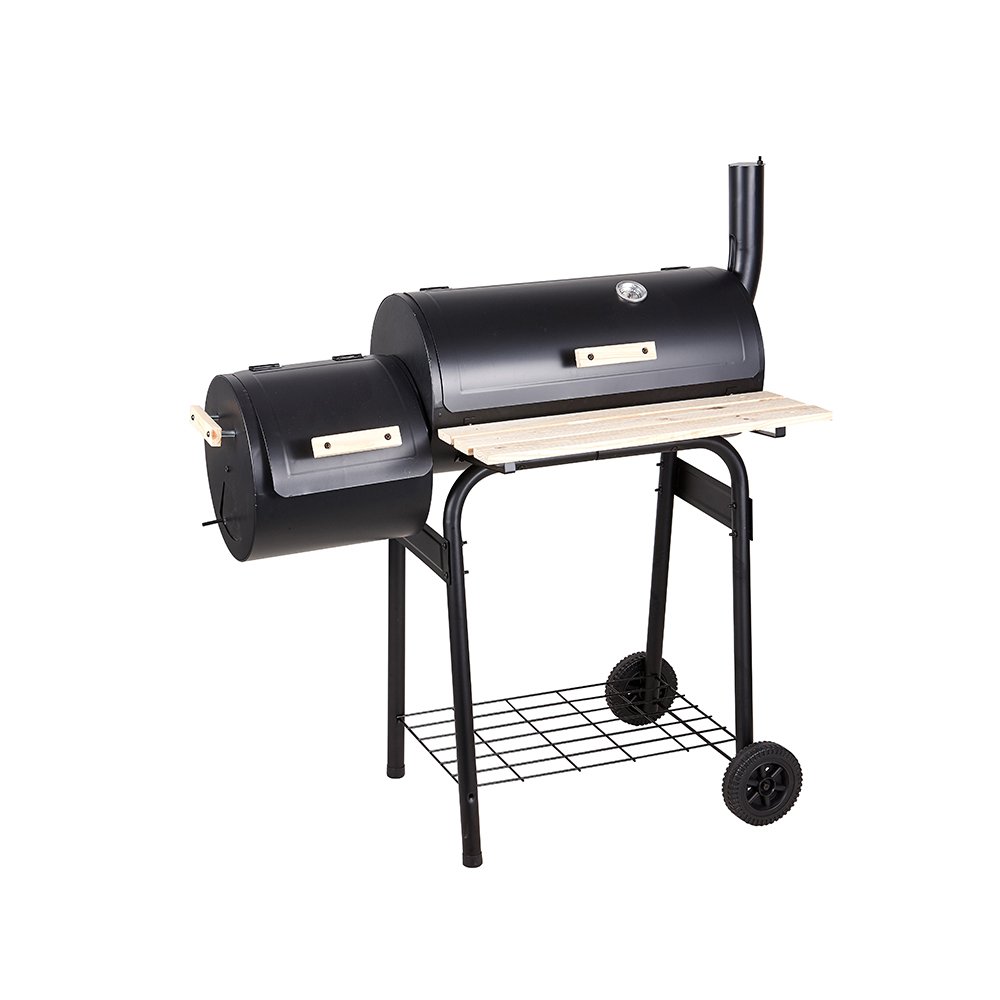 offset smoker with front shelf