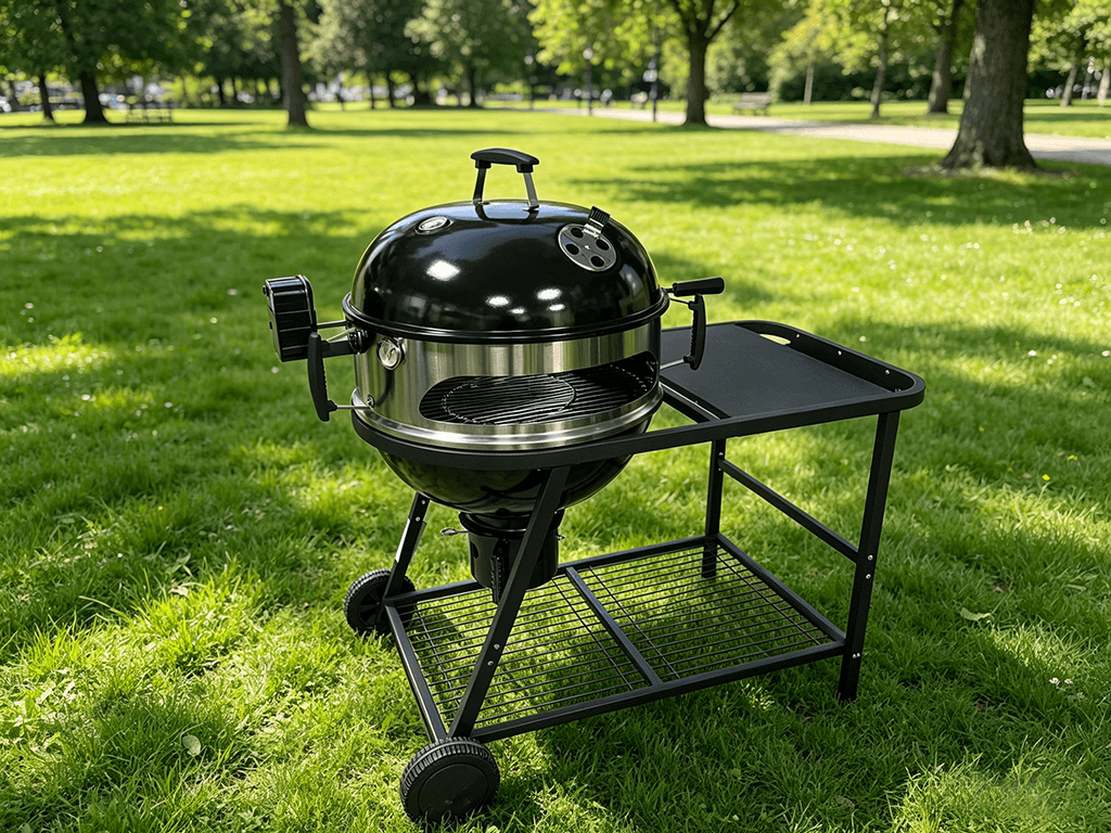 Outdoor cooking barbecue grill for camping