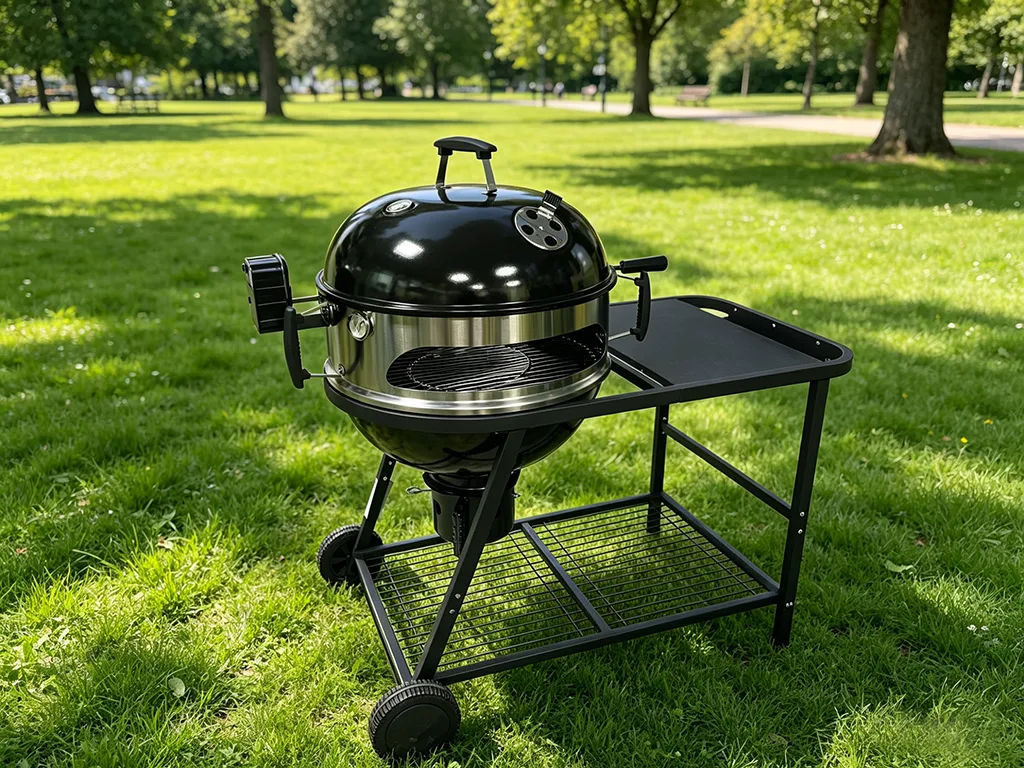 Outdoor cooking barbecue grill for camping